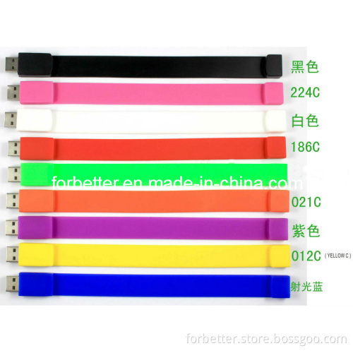 USB Silicone Wristband/Bracelet USB Flash Drive with 16GB 32GB
